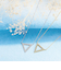 トライアングル ダイヤモンド ネックレス 0.3ct PT900 プラチナ/K18 ゴールド