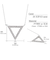 トライアングル ダイヤモンド ネックレス 0.3ct PT900 プラチナ/K18 ゴールド