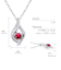 ネックレス レディース ルビー 雫 ドロップ しずく 露 PT900 プラチナ K18 ゴールド