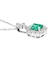 ネックレス レディース エメラルド ダイヤモンド PT900 プラチナ K18 ゴールド 18金