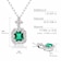 ネックレス レディース エメラルド ダイヤモンド PT900 プラチナ K18 ゴールド 18金