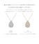 ネックレス レディース ダイヤモンド 0.2ct パヴェ ドロップ 雫 PT900 K18 18金 ゴールド
