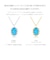 ネックレス レディース ターコイズ(トルコ石) 0.35ct PT900 プラチナ K18 18金 ゴールド