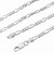 【選べる長さ40cm～60cm】シルバーチェーン フィガロ チェーン 2面カット 幅3.4mm 長さ 40/45/50/55/60cm メンズ レディース sfg100 プレゼント シアーズ