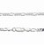 【選べる長さ40cm～60cm】シルバーチェーン フィガロ チェーン 2面カット 幅3.4mm 長さ 40/45/50/55/60cm メンズ レディース sfg100 プレゼント シアーズ