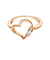 リング 指輪 レディース シルバー925 ピンクゴールド オープンハート ダイヤモンド 誕生石 4月