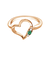 リング 指輪 レディース シルバー925 ピンクゴールド オープンハート ダイヤモンド 誕生石 5月 エメラルド