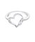 リング 指輪 レディース シルバー925 オープンハート ダイヤモンド 誕生石 6月 ムーンストーン