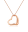 オープンハート ネックレス ピンクゴールド カラー テディベア 付き