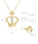ネックレス クラウン 王冠 レディース ダイヤモンド 0.02ct K10PG/K10WG/K10YG