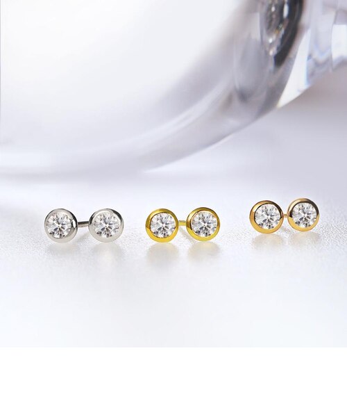 ノブリン　プラチナPt900ダイヤモンドピアス0.214ct ダイヤモンドピアス 0.2ct フクリン プラチナ PT900 K18 ゴールド