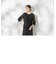【喪服】【洗える】シフォンジョーゼット　セミフレアブラックフォーマルワンピース