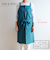 ウォッシュドコットンクロスエプロンBLブルー