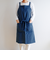 ウォッシュドコットンクロスエプロンNVネイビーブルー