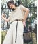 ベルト付きチノストレートパンツ