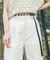 ベルト付きチノストレートパンツ
