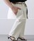 ベルト付きチノストレートパンツ