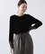 ベロア袖チュールボートネックカットソー
