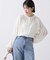 割繊シフォンギャザーパフスリーブブラウス