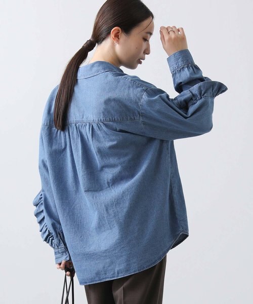 サムシングフリルデニムシャツ｜グレディブリリアンの通販｜&mall