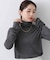 メランジリブタートルネックフルニット