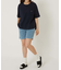 Hエンブロイダリー ラウンドヘムTシャツ ウイメンズ