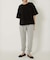 Hエンブロイダリー ラウンドヘム ショートスリーブTシャツ ウイメンズ