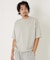 9.5oz ストレッチフライス ミジンボーダーヘムリブ ショートスリーブTシャツ