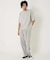9.5oz ストレッチフライス ミジンボーダーヘムリブ ショートスリーブTシャツ