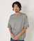 9.5oz ストレッチフライス ミジンボーダーヘムリブ ショートスリーブTシャツ