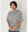 9.5oz ストレッチフライス ミジンボーダーヘムリブ ショートスリーブTシャツ