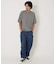 9.5oz ストレッチフライス ミジンボーダーヘムリブ ショートスリーブTシャツ