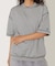 9.5oz ストレッチフライス ミジンボーダーヘムリブ ショートスリーブTシャツ