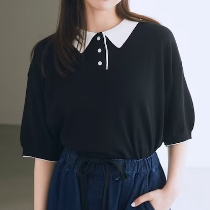 バイカラーポロニット