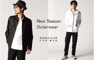 【NICOLE CLUB FOR MEN】春のライトアウター特集