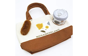 ミケのお顔がフワフワ超キュート！ノラネコランド「キャットシリーズ」の癒やしミニトートとねこ缶風ポーチ