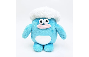 ホイッピアンドラッピがついにぬいぐるみになりました。このなんとも言えない表情にきっとくすっと笑ってしまいます。