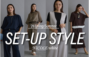 NICOLE white 夏SET‐UP