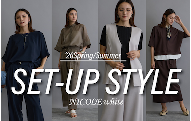 NICOLE white 夏SET‐UP