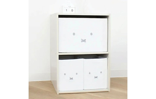 お部屋のコーディネートを乱さないミッフィーのストレージボックスでお片付けを。