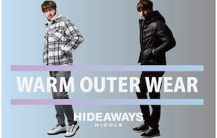 【HIDEAWAYS】warm outer wear