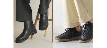 3. 足元は秋らしさと防寒性を重視