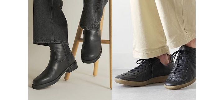 3. 足元は秋らしさと防寒性を重視