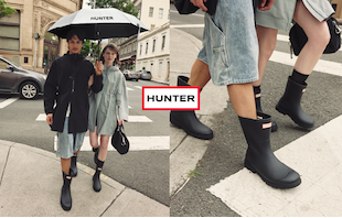 レインシーズンに着こなしたい、HUNTERの機能性アイテム
