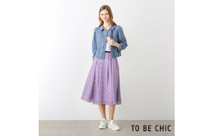 Blooming Chic　フラワー柄スカートを使用したコーディネート