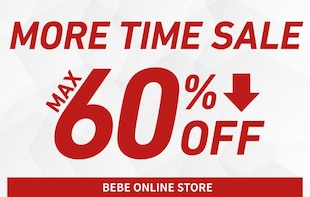MAX60％OFFアイテムも！タイムセール開催【BEBE ONLINE STORE】