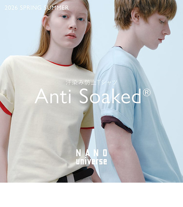 汗染み防止Tシャツ「Anti Soaked®」 2026 SPRING SUMMER