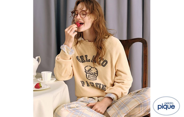 パウダーモチーフジャガードセット くま パウダーモチーフジャガードセット くま gelato pique - 新品