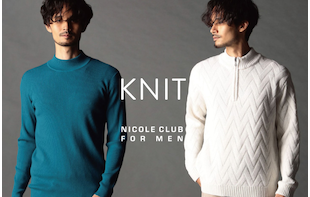 【NICOLE CLUB FOR MEN】ニット特集