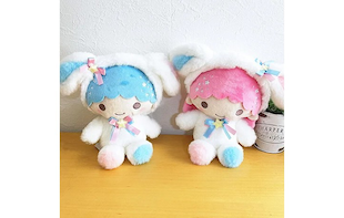 ほわほわ生地がたまらない！キキララの白うさぎ姿が可愛くて癒されるぬいぐるみ